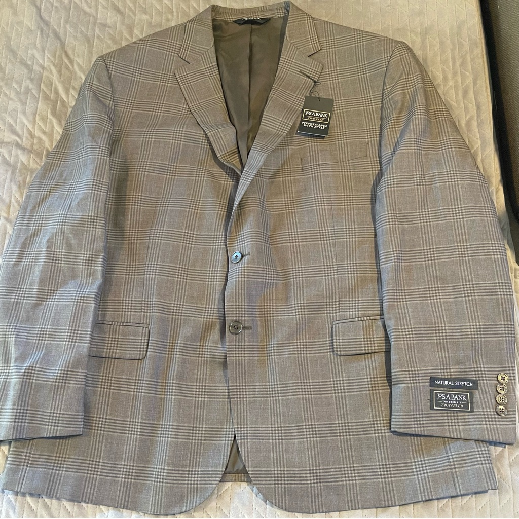 Jos A Banks Traveler Jacket Mens Size 52 R Nwt